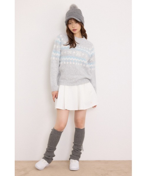RIENDA GOLF(リエンダゴルフ)の「【RIENDA GOLF】ノルディックモックネックニットトップス 秋服 冬服(ニット/セーター・レディース・ブラック/ホワイト/グレー・SMALL/MEDIUM)」の22枚目の写真