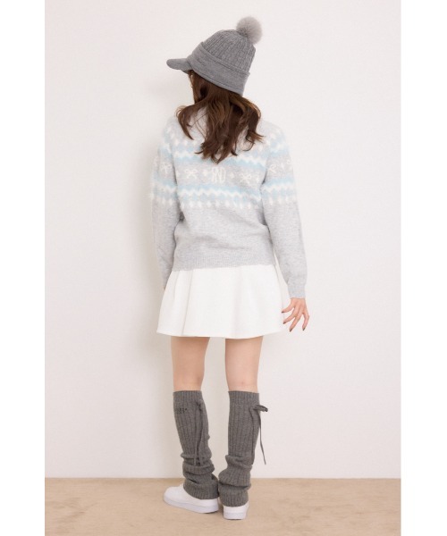 RIENDA GOLF(リエンダゴルフ)の「【RIENDA GOLF】ノルディックモックネックニットトップス 秋服 冬服(ニット/セーター・レディース・ブラック/ホワイト/グレー・SMALL/MEDIUM)」の16枚目の写真