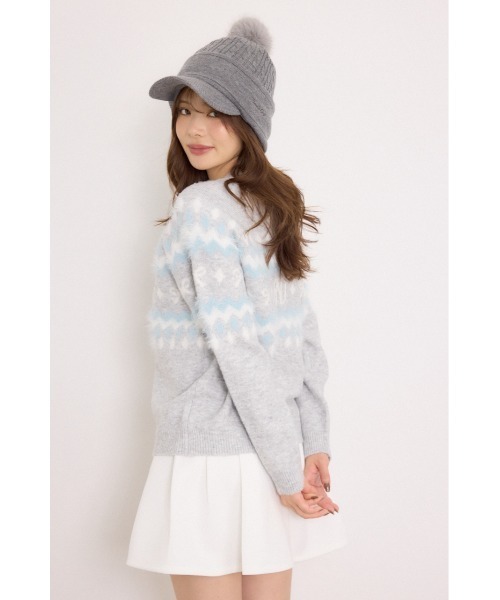 RIENDA GOLF(リエンダゴルフ)の「【RIENDA GOLF】ノルディックモックネックニットトップス 秋服 冬服(ニット/セーター・レディース・ブラック/ホワイト/グレー・SMALL/MEDIUM)」の19枚目の写真