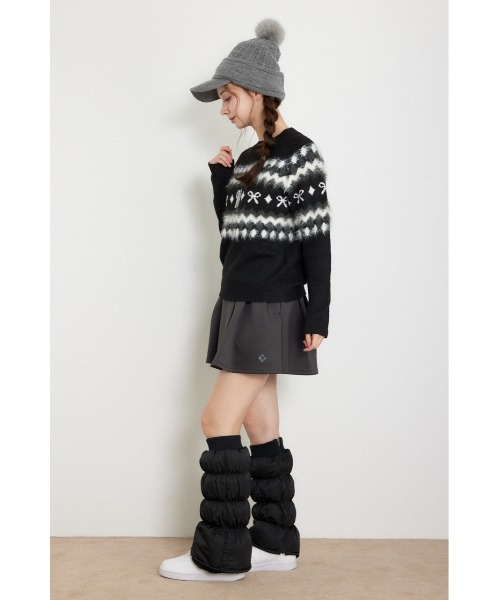 RIENDA GOLF(リエンダゴルフ)の「【RIENDA GOLF】ノルディックモックネックニットトップス 秋服 冬服(ニット/セーター・レディース・ブラック/ホワイト/グレー・SMALL/MEDIUM)」の9枚目の写真