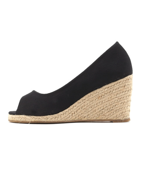 Luz Llena (glifeed） （ラズレナグリフィード）の「[8cmヒール]ジュートウェッジオープントゥパンプス（パンプス・レディース・ホワイト×ネイビー/インディゴブルー/カーキ/ブラック/アイボリー/ホワイト系その他/ピンク/レッド/ブラック系その他/イエロー/ベージュ・SMALL/LARGE/MEDIUM/X-LARGE）」の12枚目の写真