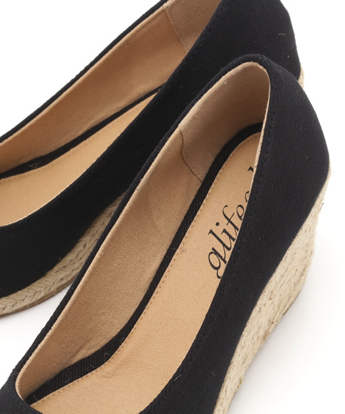 Luz Llena (glifeed） （ラズレナグリフィード）の「[8cmヒール]ジュートウェッジオープントゥパンプス（パンプス・レディース・ホワイト×ネイビー/インディゴブルー/カーキ/ブラック/アイボリー/ホワイト系その他/ピンク/レッド/ブラック系その他/イエロー/ベージュ・SMALL/LARGE/MEDIUM/X-LARGE）」の18枚目の写真