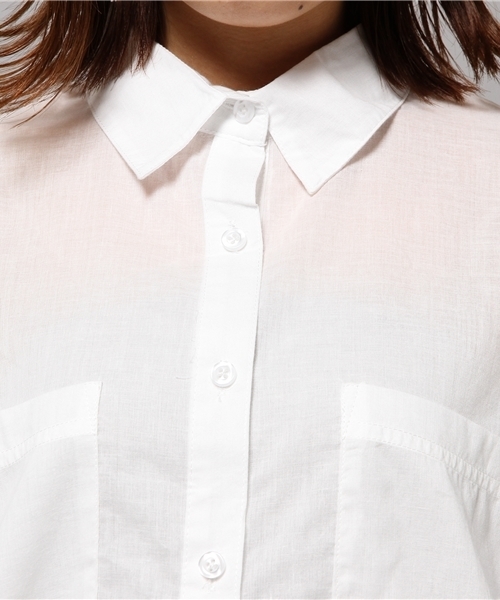 EGOIST（エゴイスト）の「2WAYストライプシャツ（シャツ/ブラウス・レディース・マルチ/ホワイト/ブルー・FREE）」の9枚目の写真