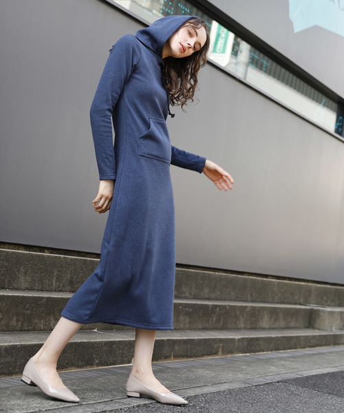 セール 裏起毛マキシ丈ロングパーカーワンピース ワンピース Aimoha アイモハ のファッション通販 Zozotown