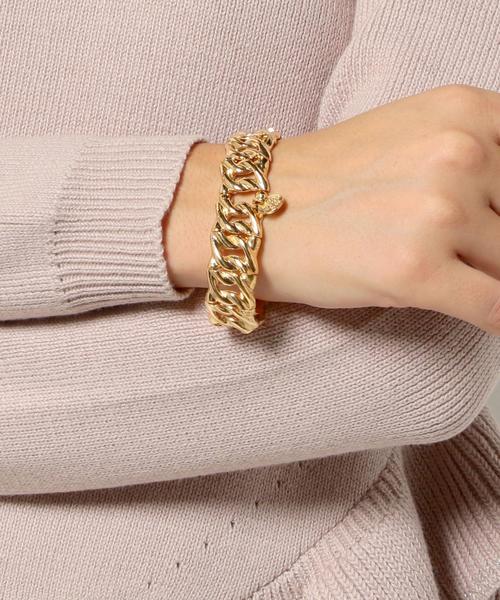 PHILIPPE AUDIBERT（フィリップ オーディベール）の「PHILIPPE AUDIBERT  ワイドチェーンブレスレット GD / フィリップオーディベール（ブレスレット・レディース・ゴールド・フリー）」の7枚目の写真