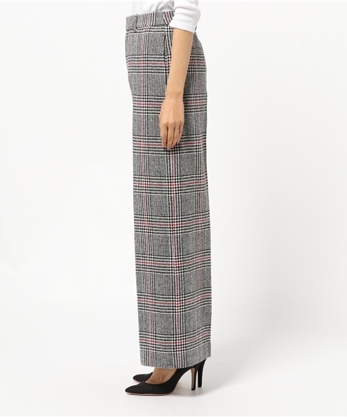 BLUE LABEL CRESTBRIDGE(ブルーレーベルクレストブリッジ)の「グレンチェックツイード ワイドパンツ(その他パンツ・レディース・グレー/ブラック・38/36)」の4枚目の写真