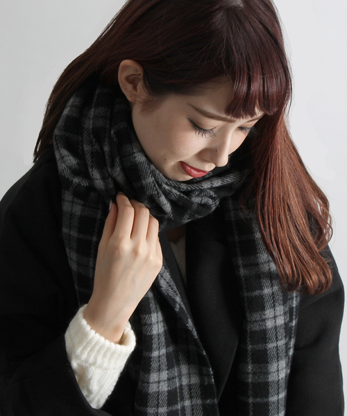 WEGO(ウィゴー)の「WEGO/チェックストール(ストール/ショール・メンズ・レッド系その他2/ブルー系その他2/ブラック系その他2/グリーン系その他2・FREE)」の2枚目の写真