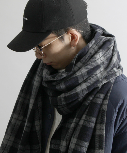 WEGO(ウィゴー)の「WEGO/チェックストール(ストール/ショール・メンズ・レッド系その他2/ブルー系その他2/ブラック系その他2/グリーン系その他2・FREE)」の4枚目の写真
