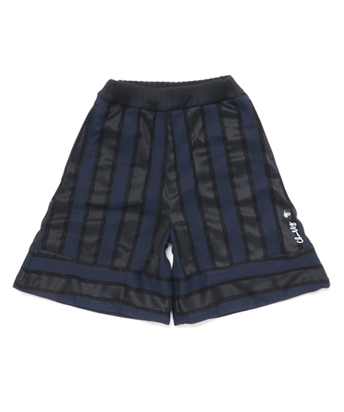 CHUBBYGANG(チャビーギャング)の「ボーダーラッセルワイドパンツ(その他パンツ・キッズ・ブラック/オフホワイト・130/160/140/150/110/120/100)」の1枚目の写真