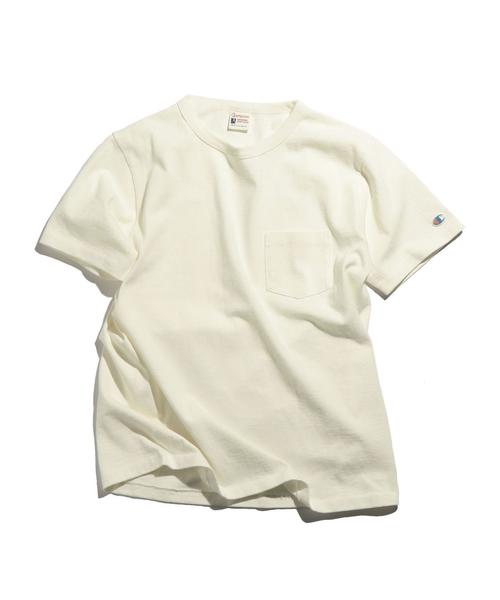 Champion（チャンピオン）の「別注 [チャンピオン] BC CHAMPION GLR ROCHE PK Tシャツ ◆（Tシャツ/カットソー・メンズ・オフホワイト/ブラック/グレー/ダークグリーン/コバルトブルー/パープル・LARGE/MEDIUM/SMALL）」の7枚目の写真