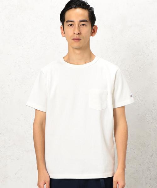 Champion（チャンピオン）の「別注 [チャンピオン] BC CHAMPION GLR ROCHE PK Tシャツ ◆（Tシャツ/カットソー・メンズ・オフホワイト/ブラック/グレー/ダークグリーン/コバルトブルー/パープル・LARGE/MEDIUM/SMALL）」の9枚目の写真
