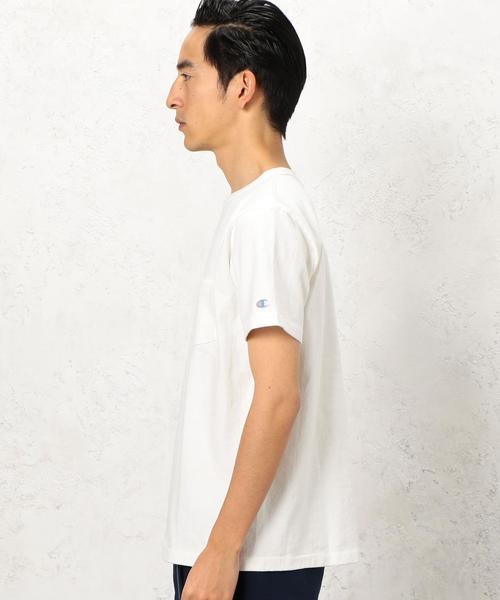 Champion（チャンピオン）の「別注 [チャンピオン] BC CHAMPION GLR ROCHE PK Tシャツ ◆（Tシャツ/カットソー・メンズ・オフホワイト/ブラック/グレー/ダークグリーン/コバルトブルー/パープル・LARGE/MEDIUM/SMALL）」の10枚目の写真