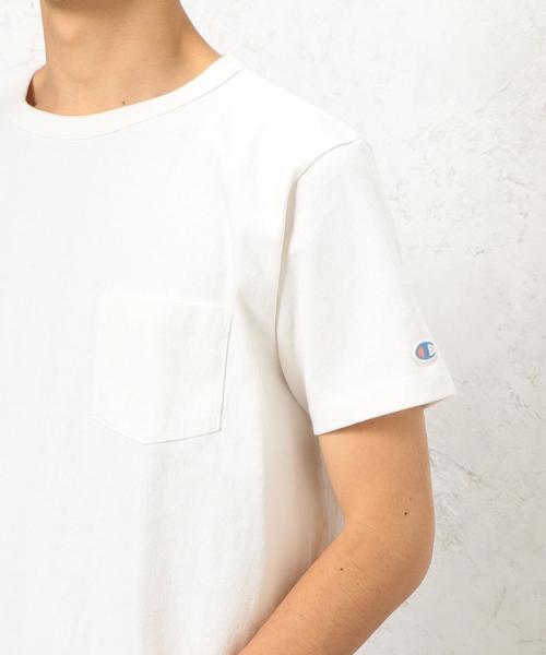Champion（チャンピオン）の「別注 [チャンピオン] BC CHAMPION GLR ROCHE PK Tシャツ ◆（Tシャツ/カットソー・メンズ・オフホワイト/ブラック/グレー/ダークグリーン/コバルトブルー/パープル・LARGE/MEDIUM/SMALL）」の21枚目の写真