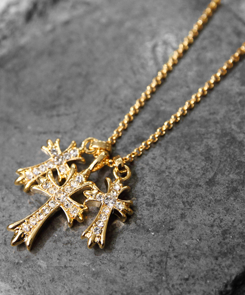 JACKROSE（ジャックローズ）の「ジルコニアトリプルクロスネックレス