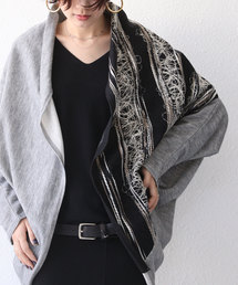 刺繍柄ドルマンカーディガン