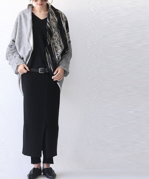 antiqua(アンティカ)の「刺繍柄ドルマンカーディガン(カーディガン/ボレロ・レディース・グレー系その他・FREE)」の11枚目の写真