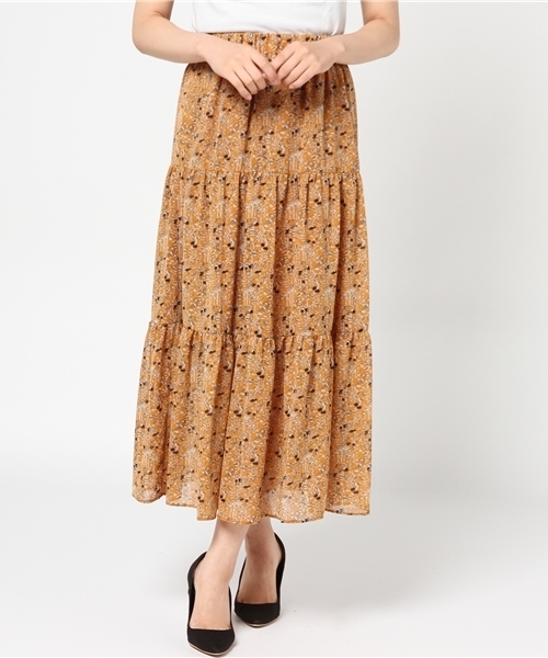 N.（N. Natural Beauty Basic）（エヌエヌナチュラルビューティーベーシック）の「フラワーティアードマキシスカート（スカート・レディース・イエロー系その他/ダークネイビー・MEDIUM）」の10枚目の写真