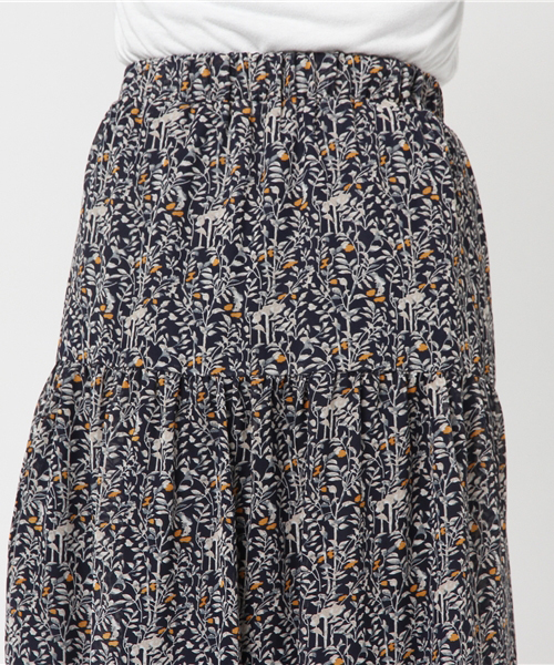 N.（N. Natural Beauty Basic）（エヌエヌナチュラルビューティーベーシック）の「フラワーティアードマキシスカート（スカート・レディース・イエロー系その他/ダークネイビー・MEDIUM）」の7枚目の写真