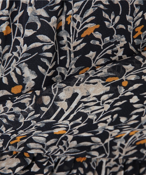 N.（N. Natural Beauty Basic）（エヌエヌナチュラルビューティーベーシック）の「フラワーティアードマキシスカート（スカート・レディース・イエロー系その他/ダークネイビー・MEDIUM）」の9枚目の写真