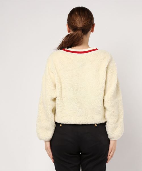 BEAUTY&YOUTH UNITED ARROWS（ビューティーアンドユースユナイテッドアローズ）の「BY ボアラインVネックプルオーバー ◆（その他トップス・レディース・ネイビー/オフホワイト・FREE）」の4枚目の写真