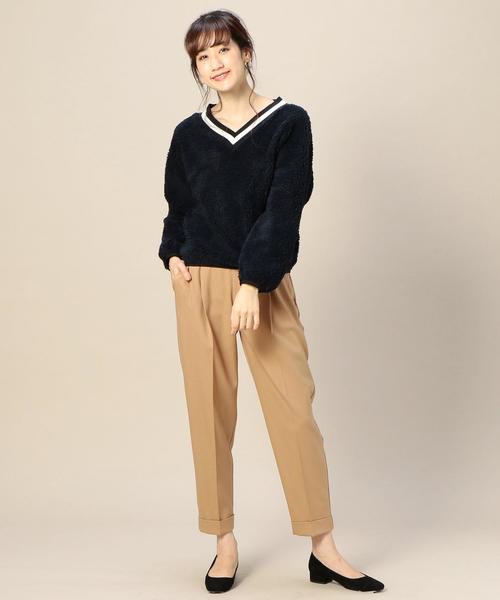 BEAUTY&YOUTH UNITED ARROWS（ビューティーアンドユースユナイテッドアローズ）の「BY ボアラインVネックプルオーバー ◆（その他トップス・レディース・ネイビー/オフホワイト・FREE）」の6枚目の写真