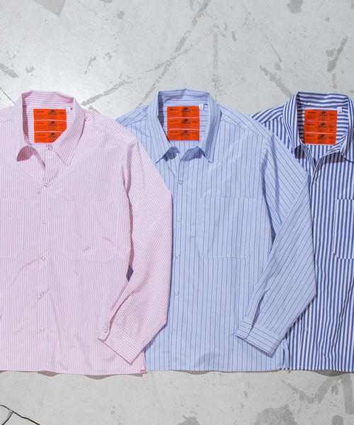 RED KAP（レッドキャップ）の「【別注】 ＜RED KAP＞ PINK STRIPE SHIRT（シャツ/ブラウス・メンズ・ピンク・MEDIUM/SMALL/LARGE/X-LARGE）」の6枚目の写真