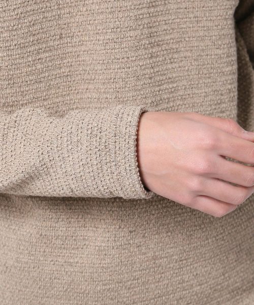 quadro（クオドロ）の「撚杢カノコラグランクルーネックプルオーバー（Tシャツ/カットソー・メンズ・キナリ/グレー/ベージュ/ブラウン・MEDIUM/LARGE）」の10枚目の写真