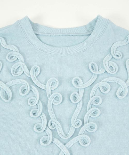 titivate（ティティベイト）の「ｺｰﾄﾞ刺繍ﾃﾞｻﾞｲﾝｽｳｪｯﾄﾌﾟﾙｵｰﾊﾞ（スウェット・レディース・サックスブルー/ネイビー/グレー/アイボリー・M）」の6枚目の写真