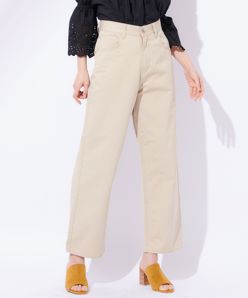 CIAOPANIC（チャオパニック）の「ツイル5PKワイドパンツ（その他パンツ・レディース・カーキ/アイボリー・M/S）」の5枚目の写真