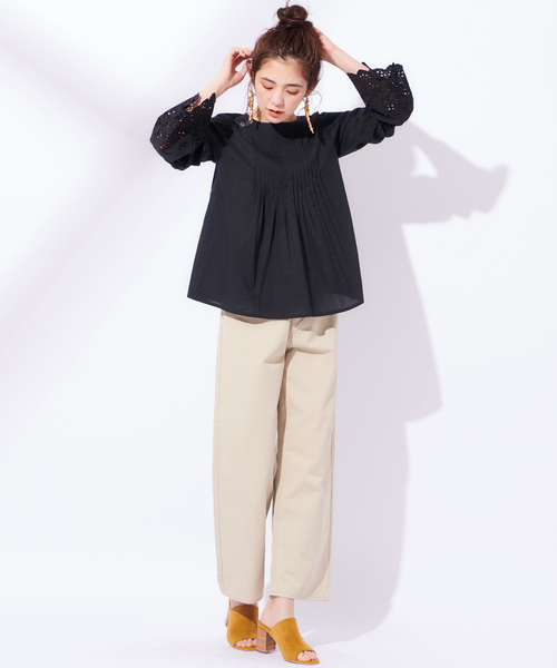 CIAOPANIC（チャオパニック）の「ツイル5PKワイドパンツ（その他パンツ・レディース・カーキ/アイボリー・M/S）」の14枚目の写真