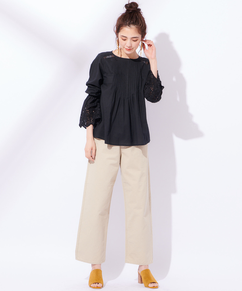 CIAOPANIC（チャオパニック）の「ツイル5PKワイドパンツ（その他パンツ・レディース・カーキ/アイボリー・M/S）」の15枚目の写真