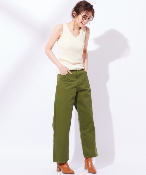 CIAOPANIC（チャオパニック）の「ツイル5PKワイドパンツ（その他パンツ・レディース・カーキ/アイボリー・M/S）」の17枚目の写真