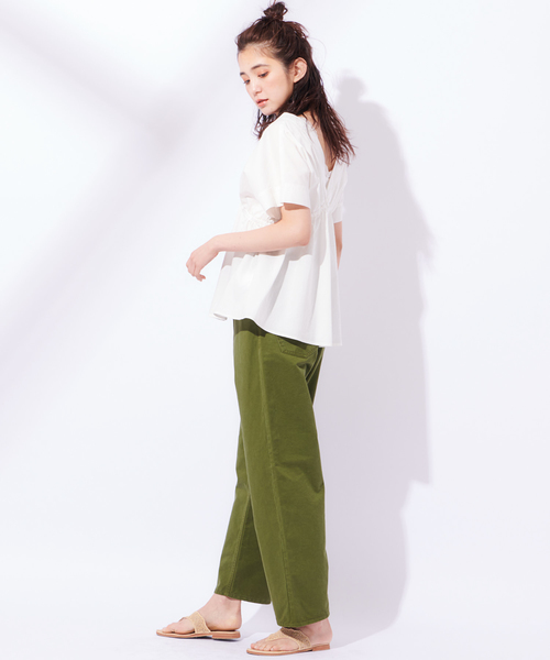 CIAOPANIC（チャオパニック）の「ツイル5PKワイドパンツ（その他パンツ・レディース・カーキ/アイボリー・M/S）」の20枚目の写真