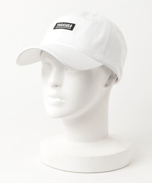 THRASHER（スラッシャー）の「【THRASHER/スラッシャー】ボックスロゴTHRASHERカーブCAP/ ローキャップ（キャップ・レディース・ホワイト/ブラック/ベージュ/ネイビー/ピンク・FREE）」の7枚目の写真