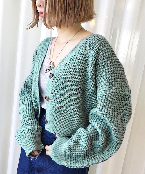 apres jour(アプレジュール)の「ワッフルVネックカーディガン【ZOZOTOWN限定アイテム】(カーディガン/ボレロ・レディース・ダークオレンジ/アイボリー/ベージュ/ブラウン/ミント/クリーム/ラベンダー・フリー)」の19枚目の写真