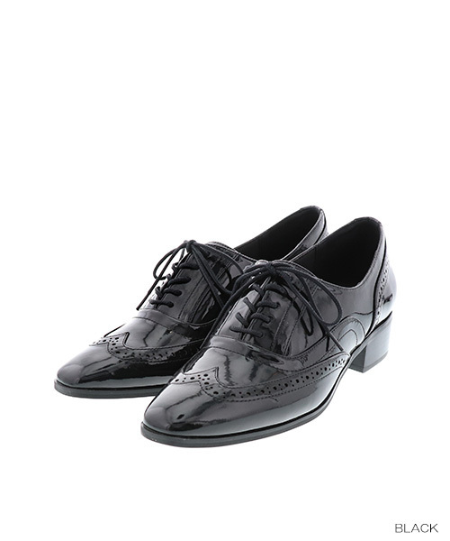 RANDA(ランダ)の「CAMILLE BIS RANDA/ストレスフリー/スクエアトゥレースアップシューズ(ドレスシューズ・レディース・ブラック/シルバー系その他・LL/S/M/L)」の3枚目の写真