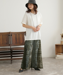 テンジク Tシャツ×レースワンピース