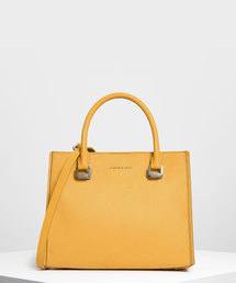スタッズディテールトップハンドルバッグ / STUD DETAILS TOP HANDLE BAG
