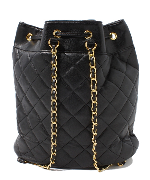 WEGO（ウィゴー）の「WEGO/キルティングチェーンリュック（バックパック/リュック・レディース・ブラック/ホワイト・FREE）」の5枚目の写真