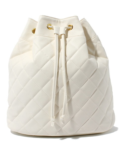 WEGO（ウィゴー）の「WEGO/キルティングチェーンリュック（バックパック/リュック・レディース・ブラック/ホワイト・FREE）」の12枚目の写真