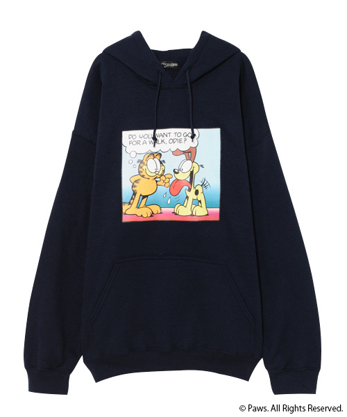 Candy Stripper（キャンディストリッパー）の「【GARFIELD×Candy Stripper】GARFIELD COMIC スウェット（パーカー・レディース・ブラック/ネイビー/ピンク・2）」の4枚目の写真