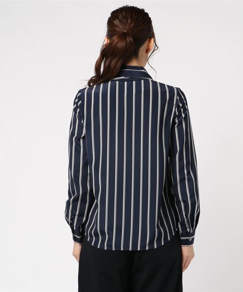 NARACAMICIE（ナラカミーチェ）の「ストライプボウタイ長袖ブラウス（シャツ/ブラウス・レディース・ブラック/ネイビー・SMALL/MEDIUM/LARGE）」の8枚目の写真