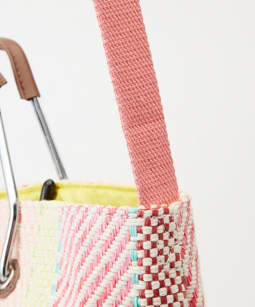 DISCOAT（ディスコート）の「メタルハンドル2WAYトートバッグ（ショルダーバッグ・レディース・ブルー/ラベンダー/ピンク/オレンジ・FREE）」の5枚目の写真