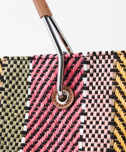 DISCOAT（ディスコート）の「メタルハンドル2WAYトートバッグ（ショルダーバッグ・レディース・ブルー/ラベンダー/ピンク/オレンジ・FREE）」の7枚目の写真