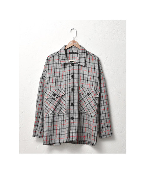 MinoriTY(マイノリティ)の「メンズグレンチェックビッグポケットオーバーサイズシャツ(シャツ/ブラウス・メンズ・ブラック/ダークブラウン/ブラウン・M/L)」の16枚目の写真