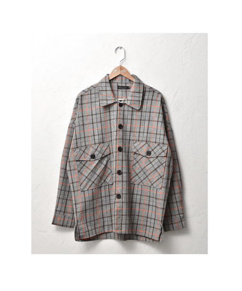 MinoriTY(マイノリティ)の「メンズグレンチェックビッグポケットオーバーサイズシャツ(シャツ/ブラウス・メンズ・ブラック/ダークブラウン/ブラウン・M/L)」の11枚目の写真