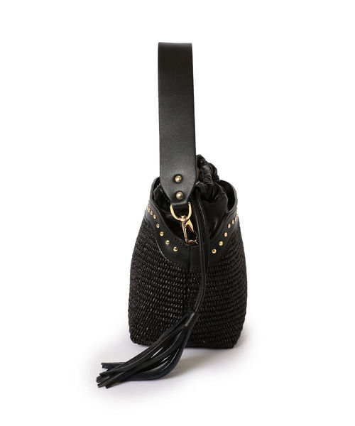 SHIPS(シップス)の「CHRISTIAN VILLA:ニュースタッズ(ショルダーバッグ・レディース・ブラック/ベージュ・ONE SIZE)」の3枚目の写真