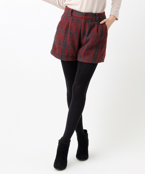 VIS(ビス)の「ループツイードショートパンツ(その他パンツ・レディース・ベージュ/ブラック系その他/グレー・MEDIUM/SMALL)」の3枚目の写真