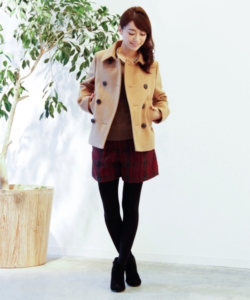 VIS(ビス)の「ループツイードショートパンツ(その他パンツ・レディース・ベージュ/ブラック系その他/グレー・MEDIUM/SMALL)」の14枚目の写真