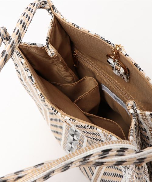 DISCOAT（ディスコート）の「ペーパーT字ショルダー（かごバッグ・レディース・サンドベージュ/ブラウン/ベージュ/レッド・FREE）」の8枚目の写真